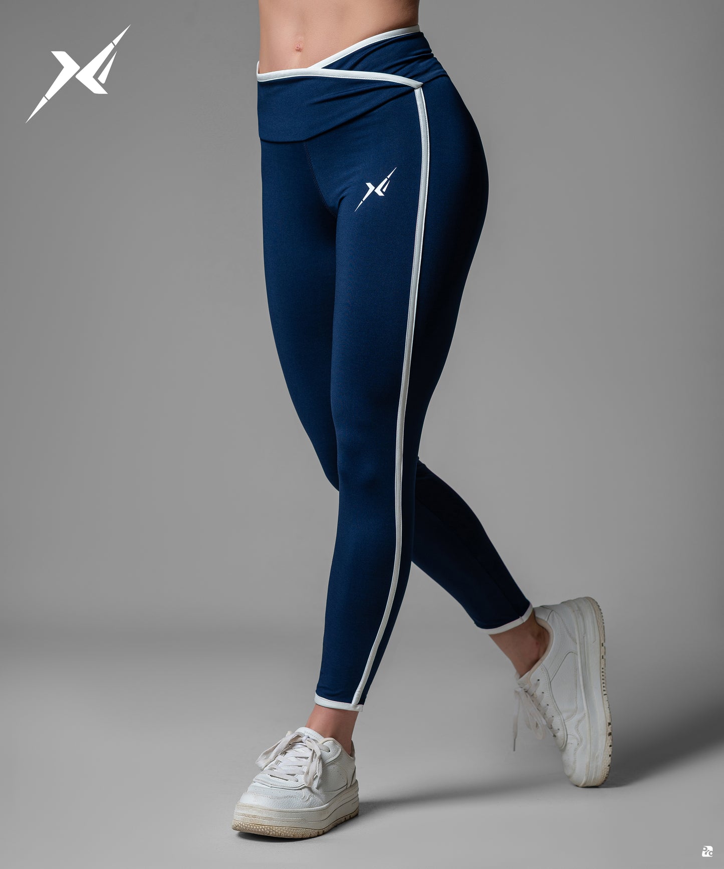 Dark Blue Striped legging
