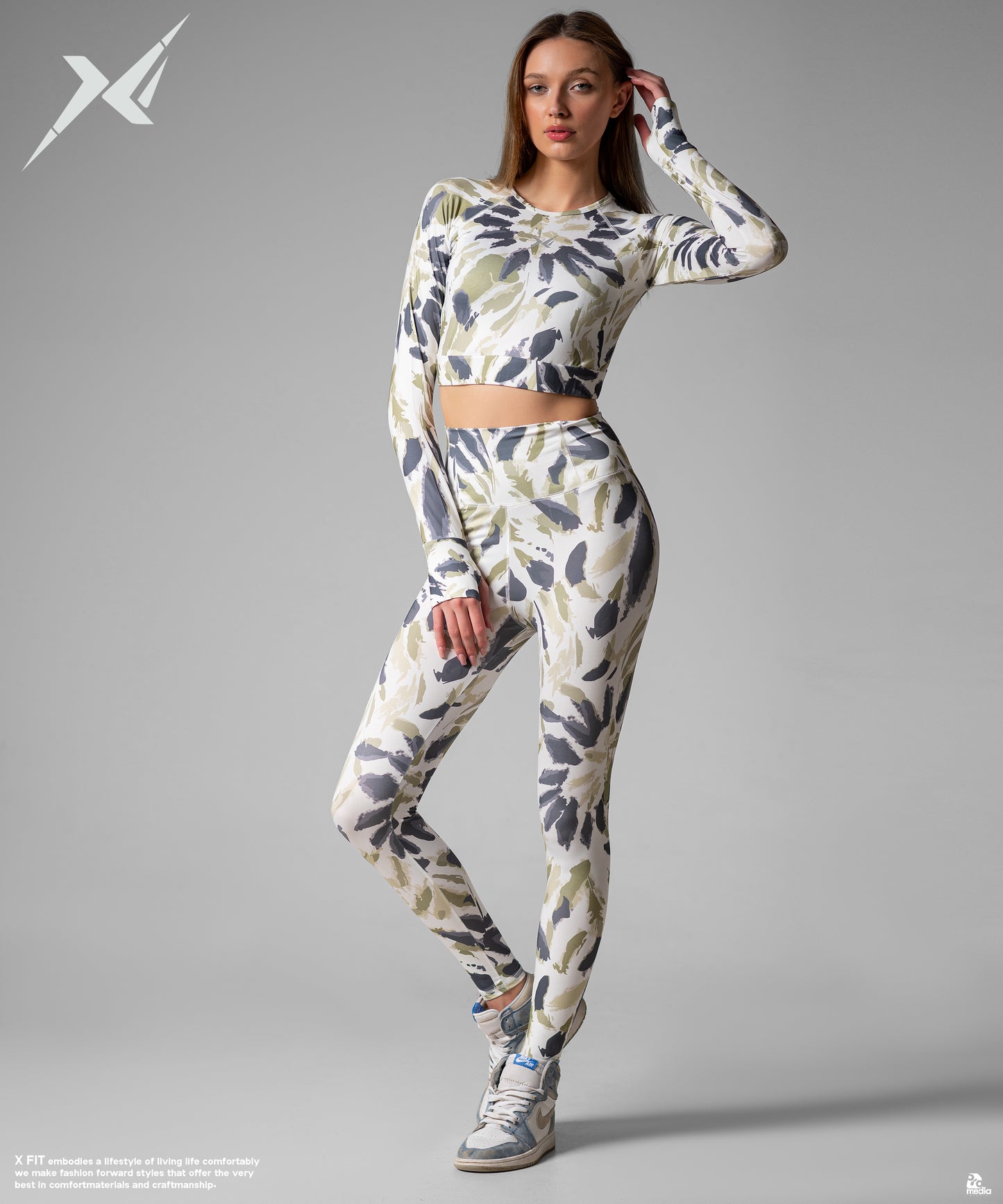 Crop Top Gray*WoodOlive