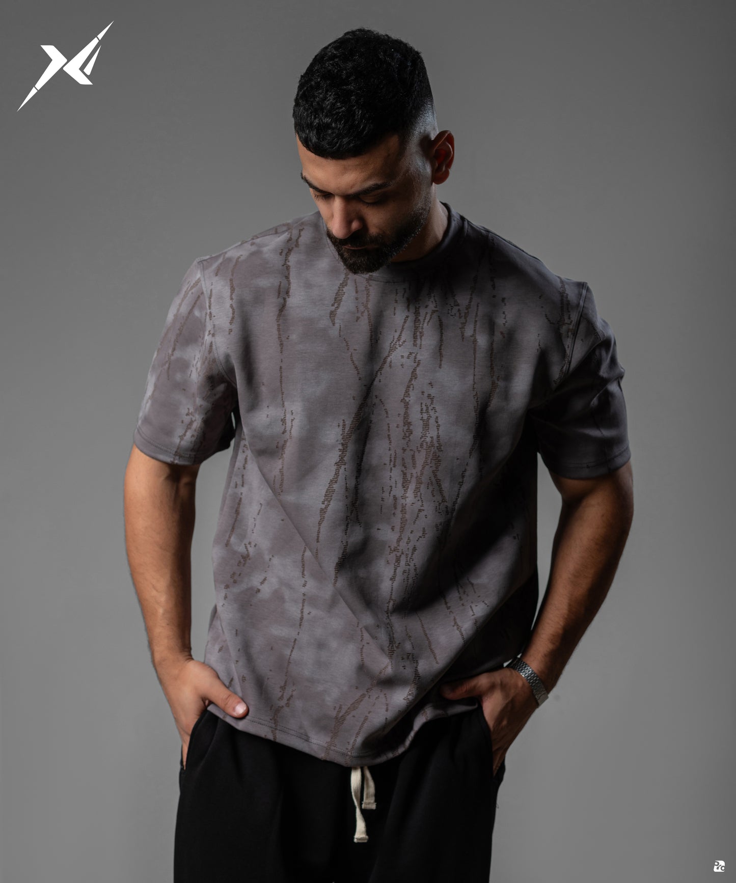 Darkgray T-shirt Cutting print