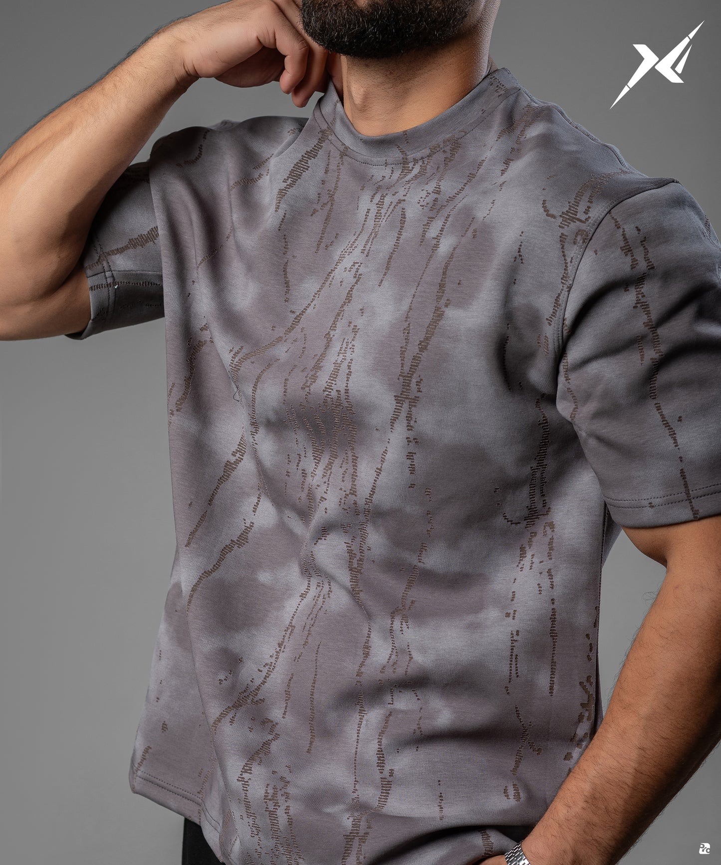 Darkgray T-shirt Cutting print