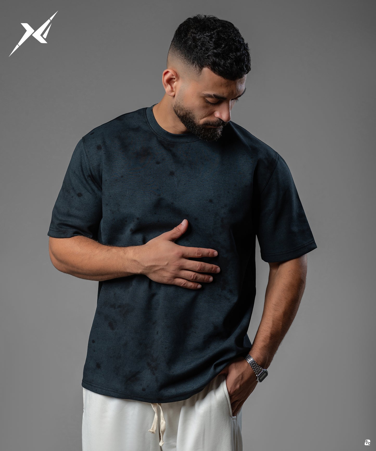 Black T-shirt print