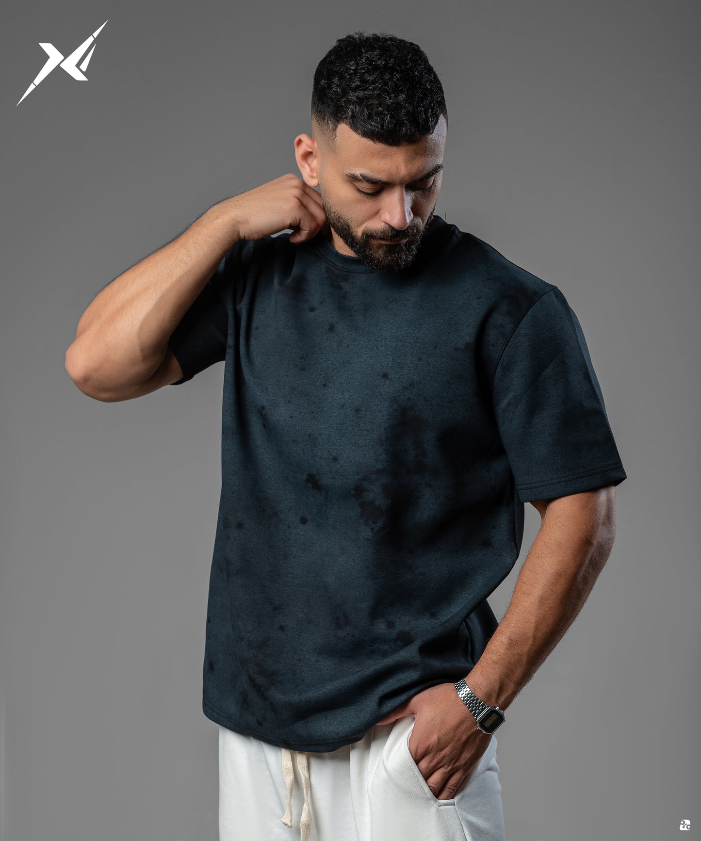 Black T-shirt print
