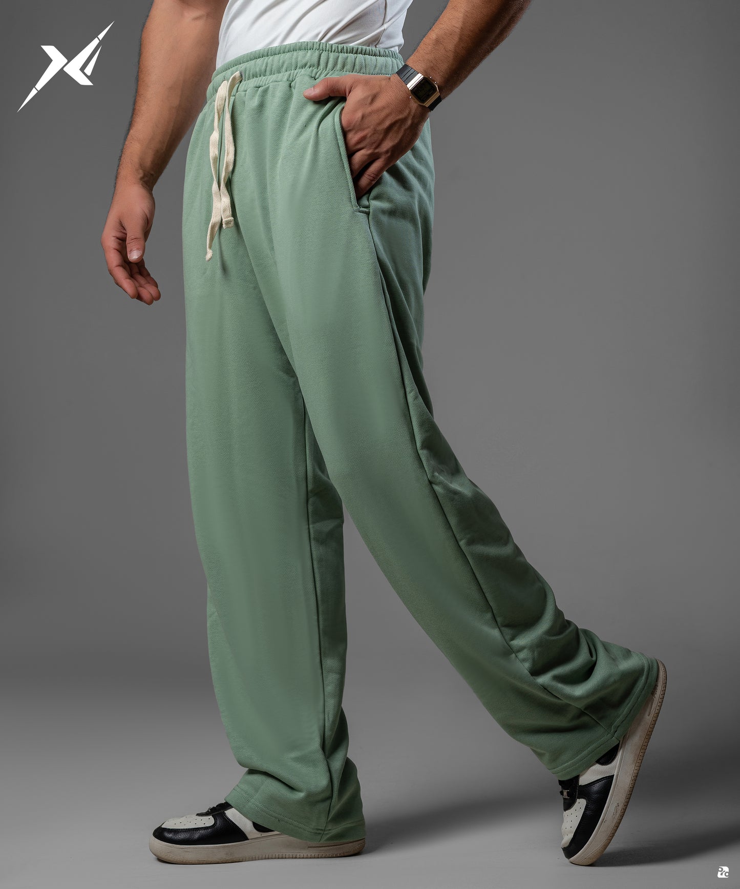 pale olive green Wide leg