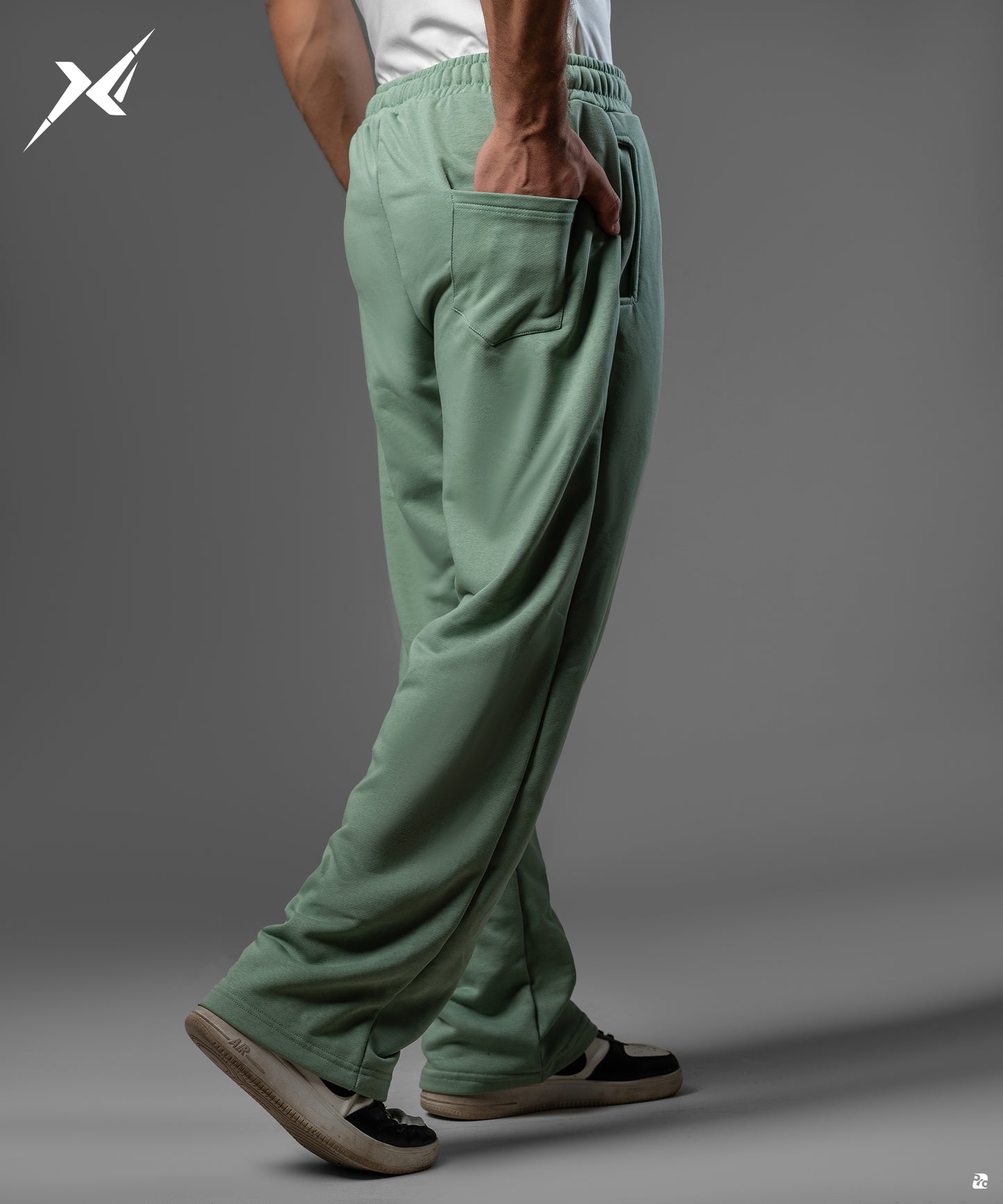 pale olive green Wide leg