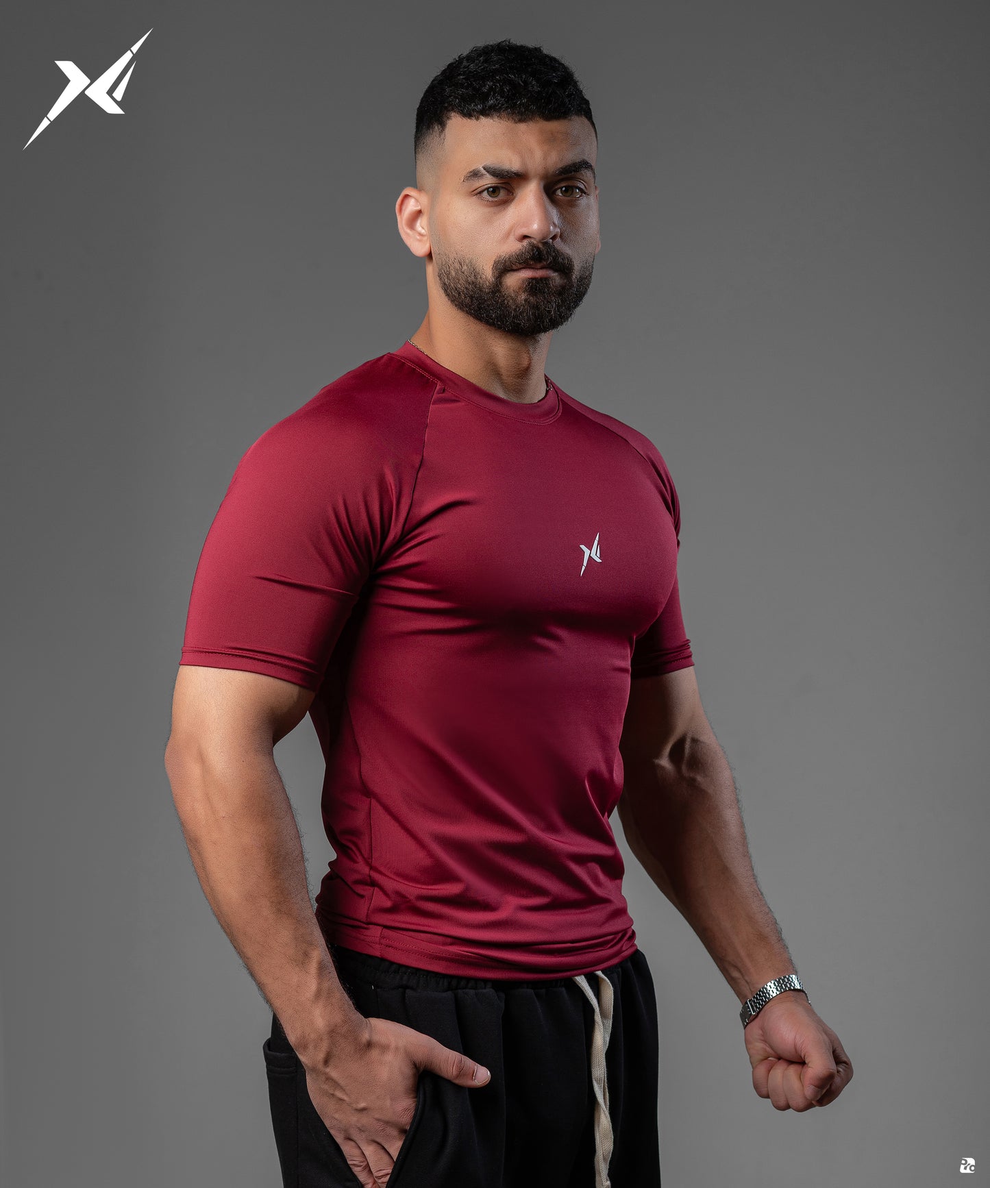 Darkred Compression shirt