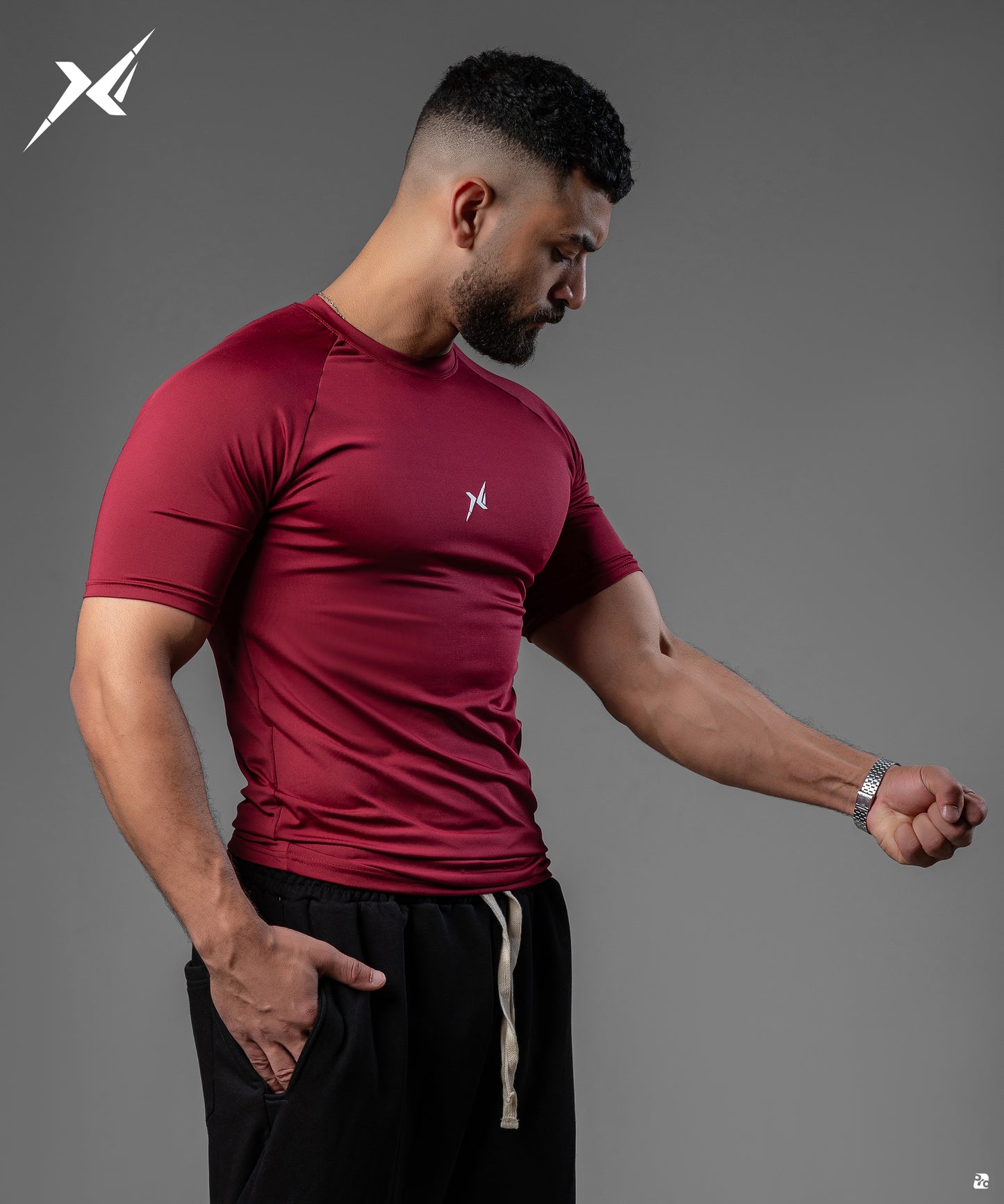 Darkred Compression shirt