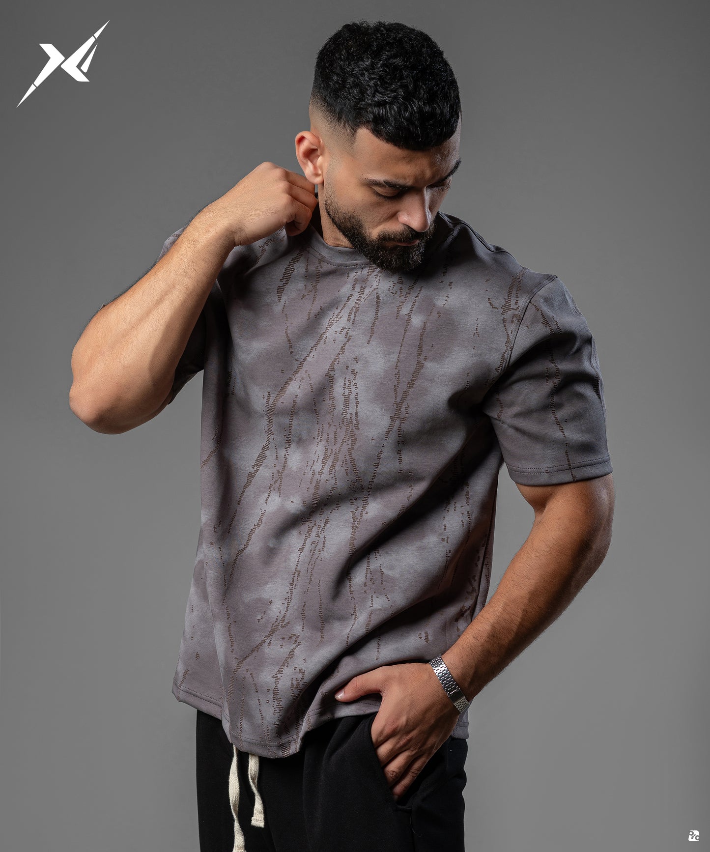 Darkgray T-shirt Cutting print