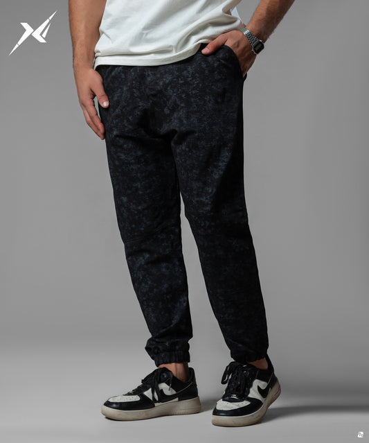Marble Washed Black Soft Pant